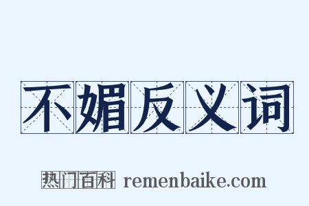 不媚反义词是什么意思的图片